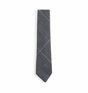 Charcoal Cluny Tartan Tie