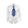 White Victorian Collar Shirt with a blue rouche