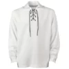 White ghillie shirt, otherwise known as a Jacobean shirt.