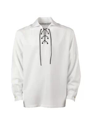 White ghillie shirt, otherwise known as a Jacobean shirt.