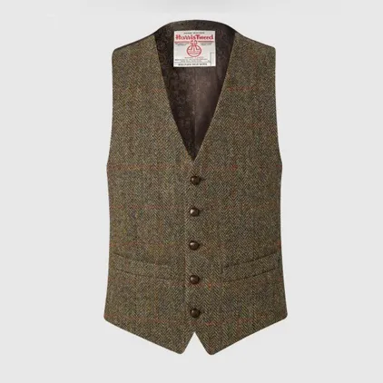 Brown Harris Tweed Waistcoat